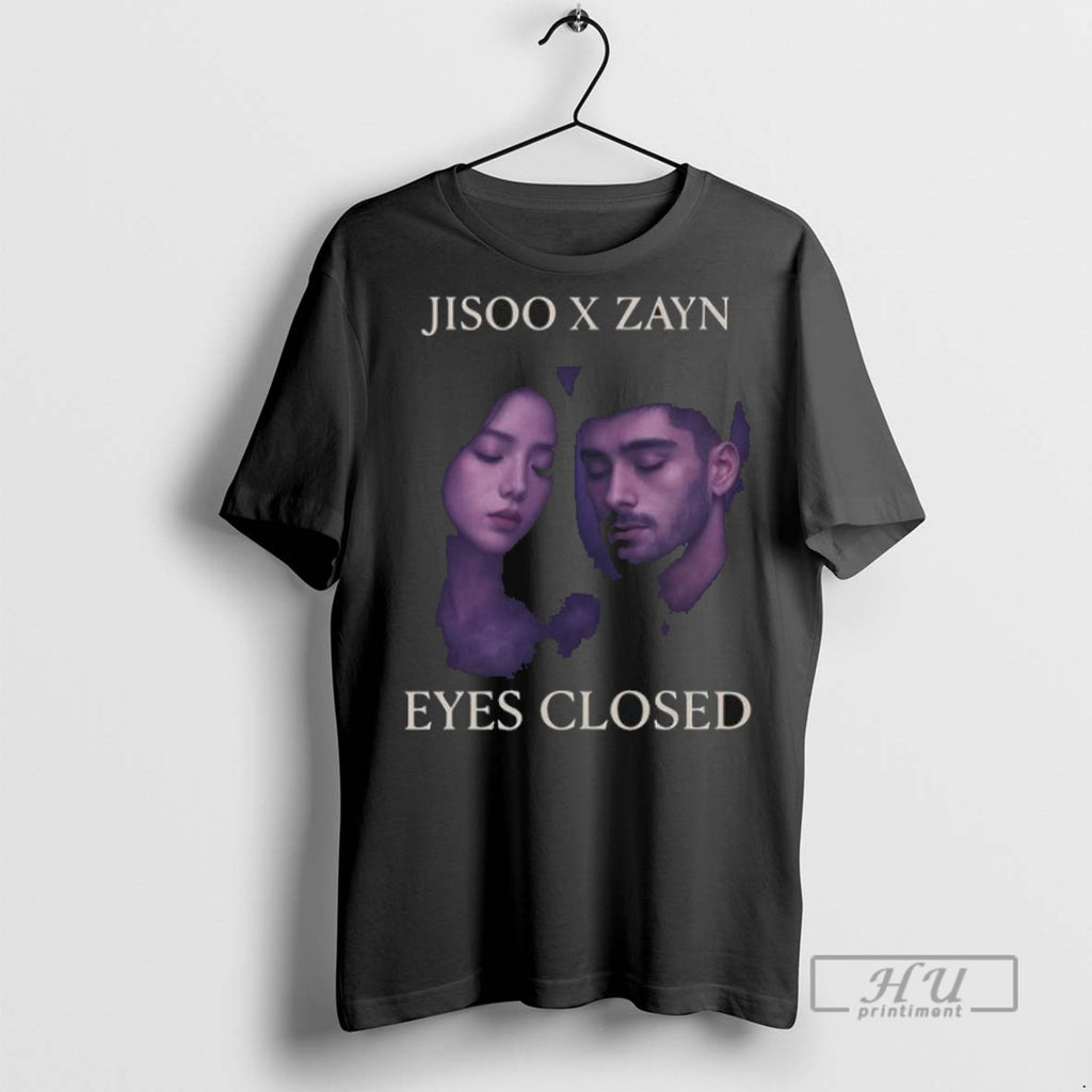 Trending Jisoo X Zayn Eyes Closed Outfit Men Graphic Tee Shirts Sweatshirt Hoodies