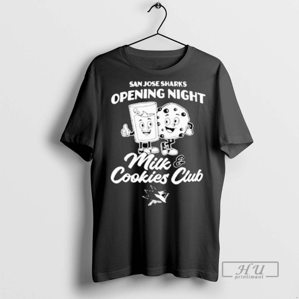 Trending San Jose Sharks Opening Night Milk Cookies Club Graphic Tee Shirts Sweatshirt Hoodies