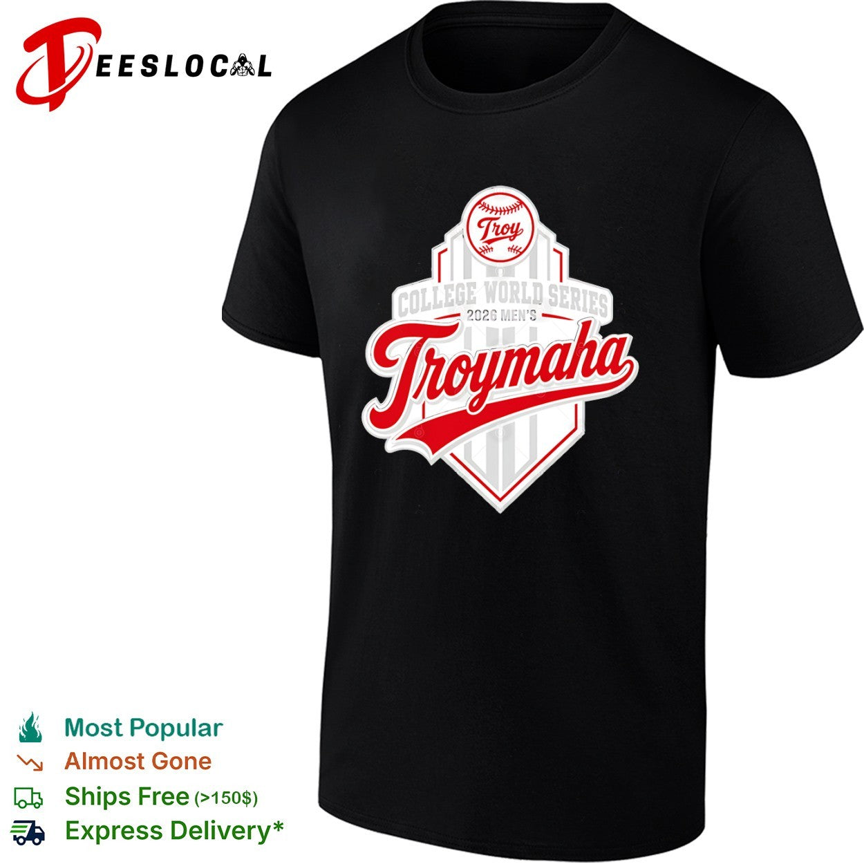 Troy College World Series 2026 Troymaha Baseball Tournament shirt