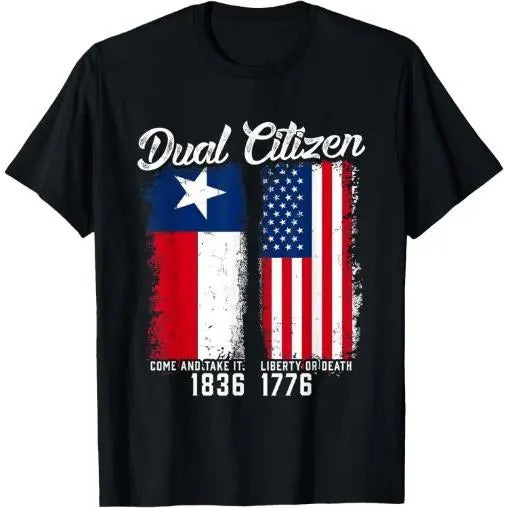 True Texan Dual Citizen Love Texas And America T-Shirt Made in USA Hoodie, Sweatshirt | TeeBloomCo.com