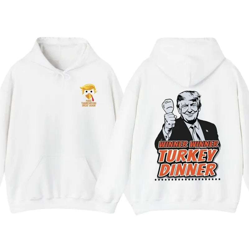 Trummp Thanksgiving T Shirt, Hoodie Winner Winner Turkey Dinner Sweatshirt | TeeBloomCo.com