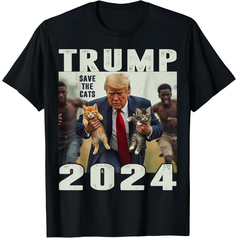 Trump 2024 Save the Cats Saying Debate T-Shirt made in usa Hoodie, Sweatshirt | TeeBloomCo.com