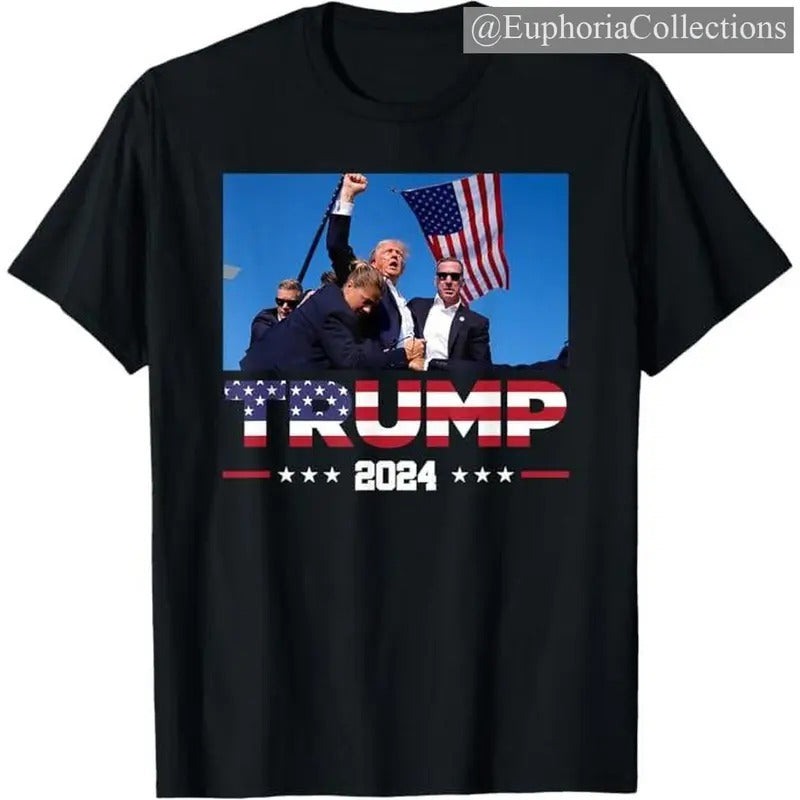 #Trump 2024 Survived Shot At Election Rally T-Shirt, #Trump Supporter Tee, Gift For #Trump Fans , Retro Chic Tee Hoodie,...