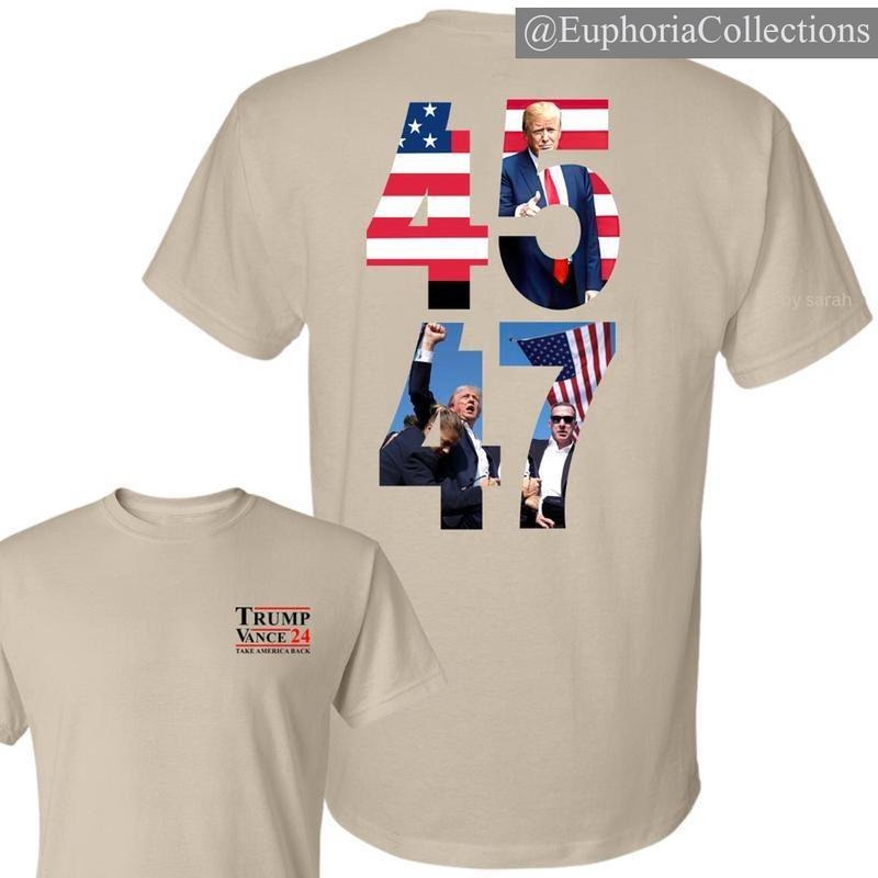 #Trump 45 47 President T-Shirt, #Trump Vance' 24 Shirt, Take America Back, #Trump Supporter Shirt, Never Surrender Tee ,...