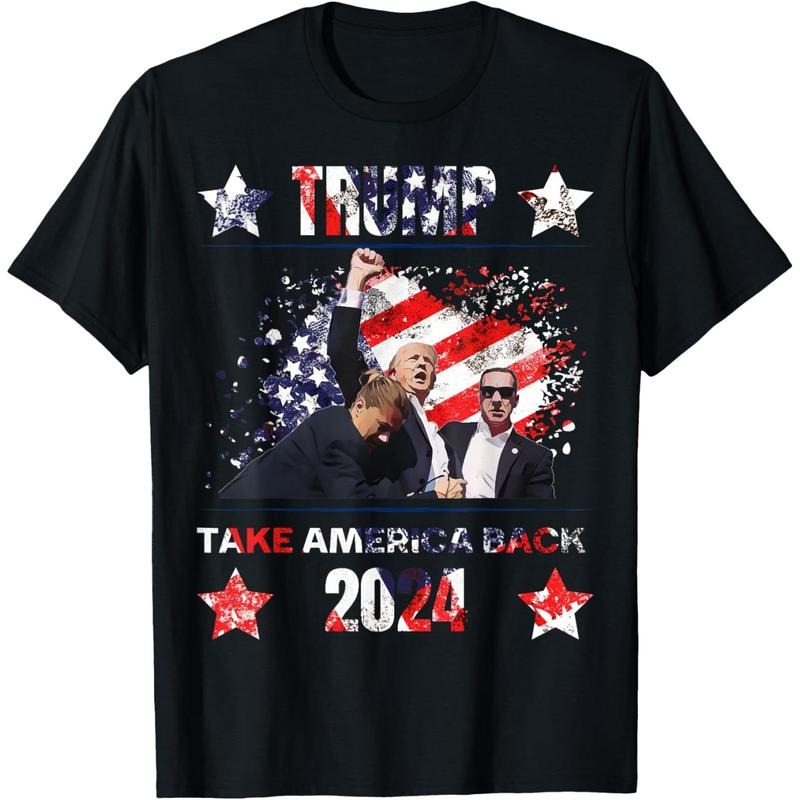 Trump Getting Shot 2024 T-Shirt made in usa Hoodie, Sweatshirt | TeeBloomCo.com