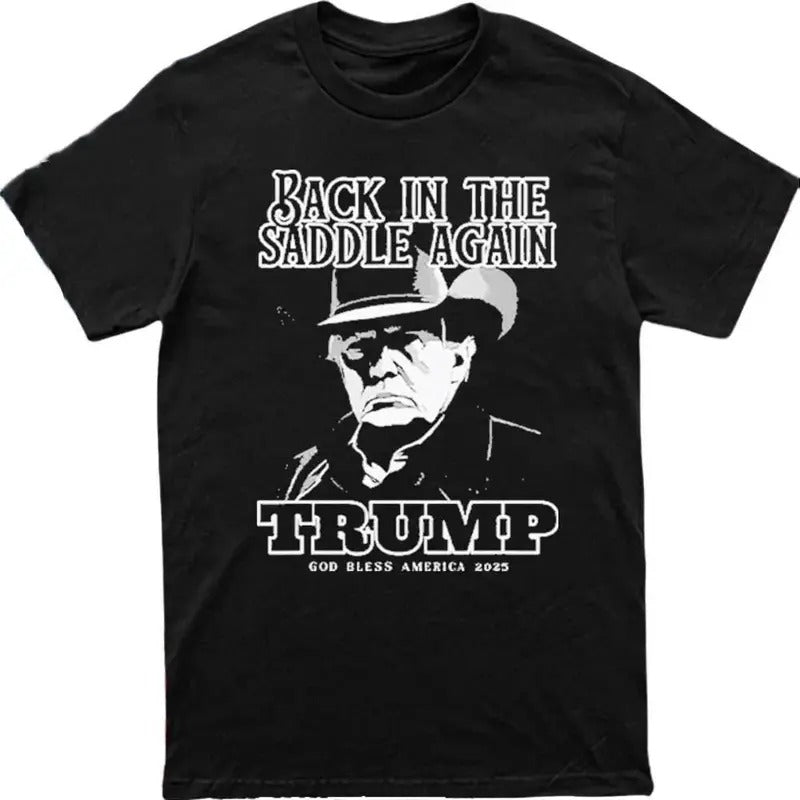 Trump Inauguration back in the saddle again  2025 shirt Hoodie, Sweatshirt | TeeBloomCo.com