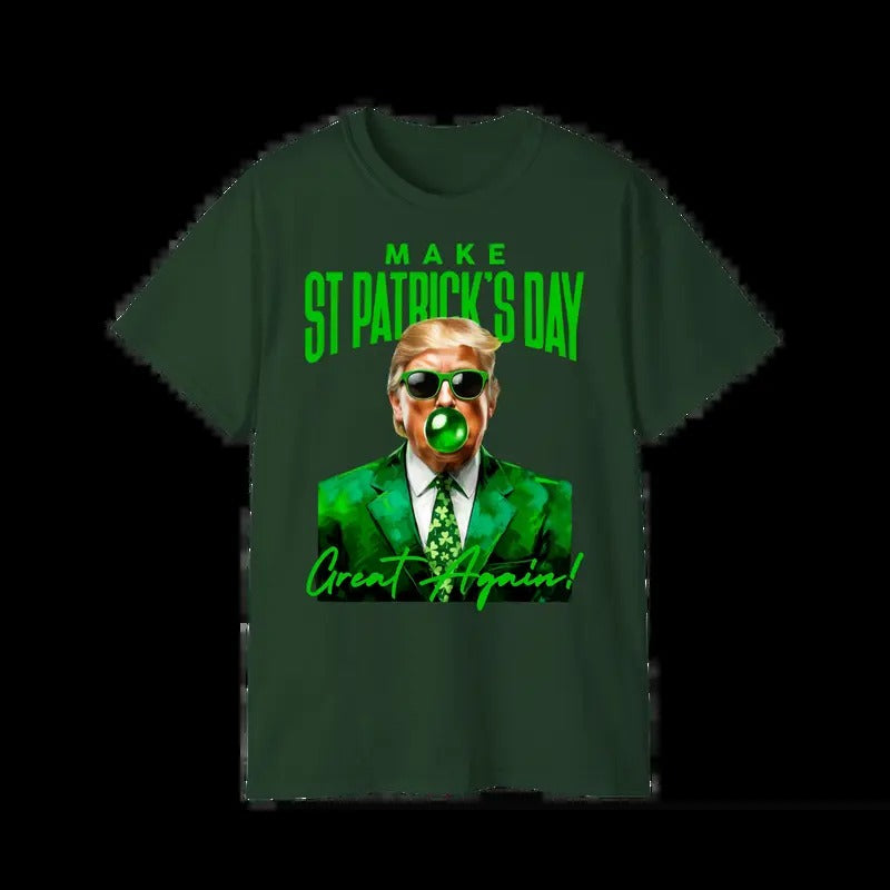 Trump Irish President Celebrate St Patrick Day 2025 Gift T-Shirt, Trump Patrick Retro T-shirt, Funny Patrick Tee For...