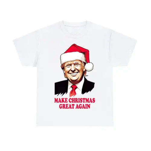 Trump Make Christmas Great Again Graphic T-shirt, Short Sleeve Tees Trend Casual Tops For Men Women Hoodie, Sweatshirt