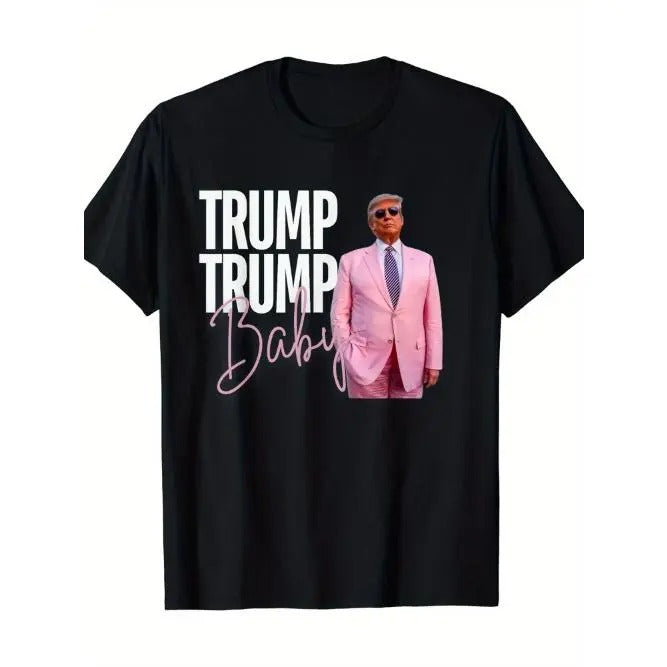 Trump Series T-shirt, Men's Short Sleeve T-Shirt, Casual and Comfortable Round Neck T-Shirt, Daily Wear Top Made in USA...