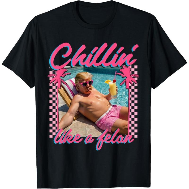 Trump Shirt Funny Chillin Like A Felon Trump 2024 T-Shirt made in usa Hoodie, Sweatshirt | TeeBloomCo.com