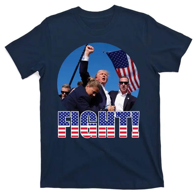 Trump Signals To Americans To Fight T-Shirt Hoodie, Sweatshirt | TeeBloomCo.com