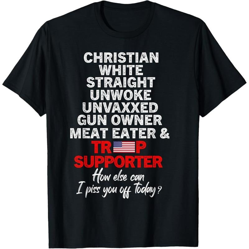 Trump Supporter Christian White Straight Unwoke Unvaxxed T-Shirt 5.59 Hoodie, Sweatshirt | TeeBloomCo.com