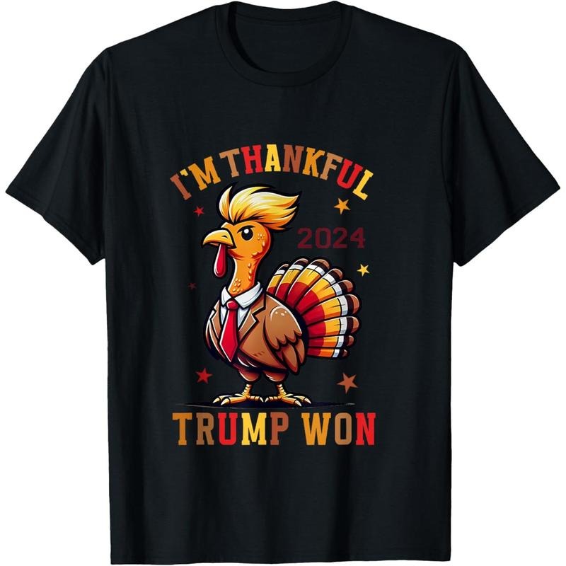 Trump Thanksgiving I'm Thankful Trump Won T-Shirt made in usa Hoodie, Sweatshirt | TeeBloomCo.com
