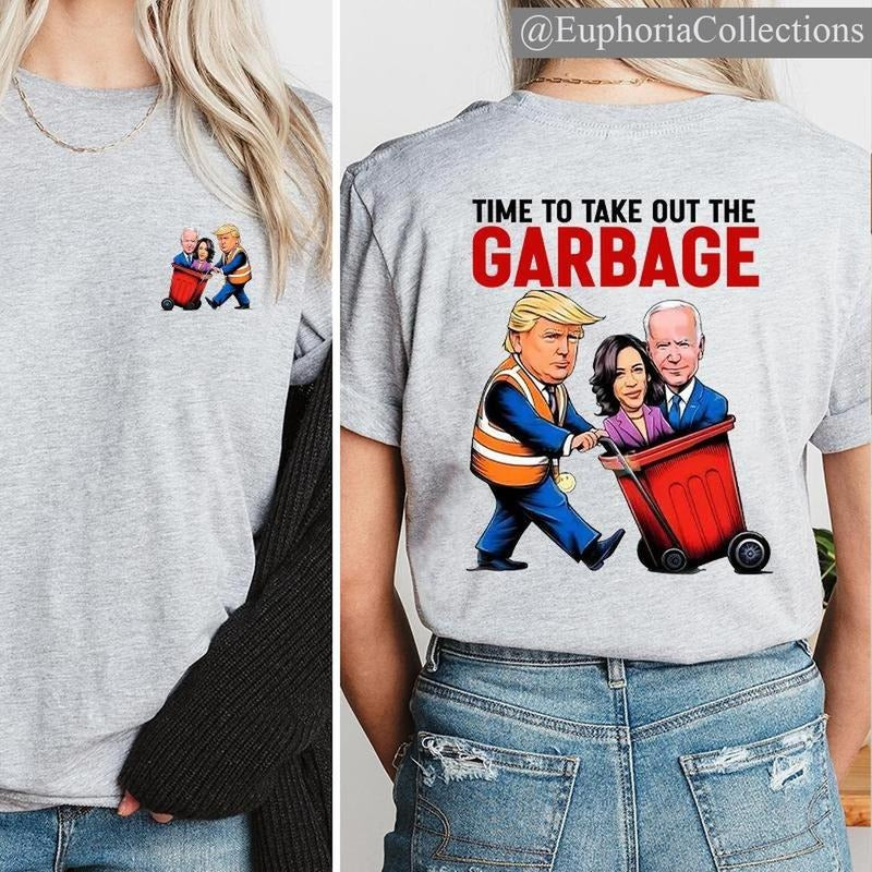 #Trump Time To Take Out The Garbage Shirt, Garbage For #Trump Cotton Top , Global Trending Outfits Hoodie, Sweatshirt