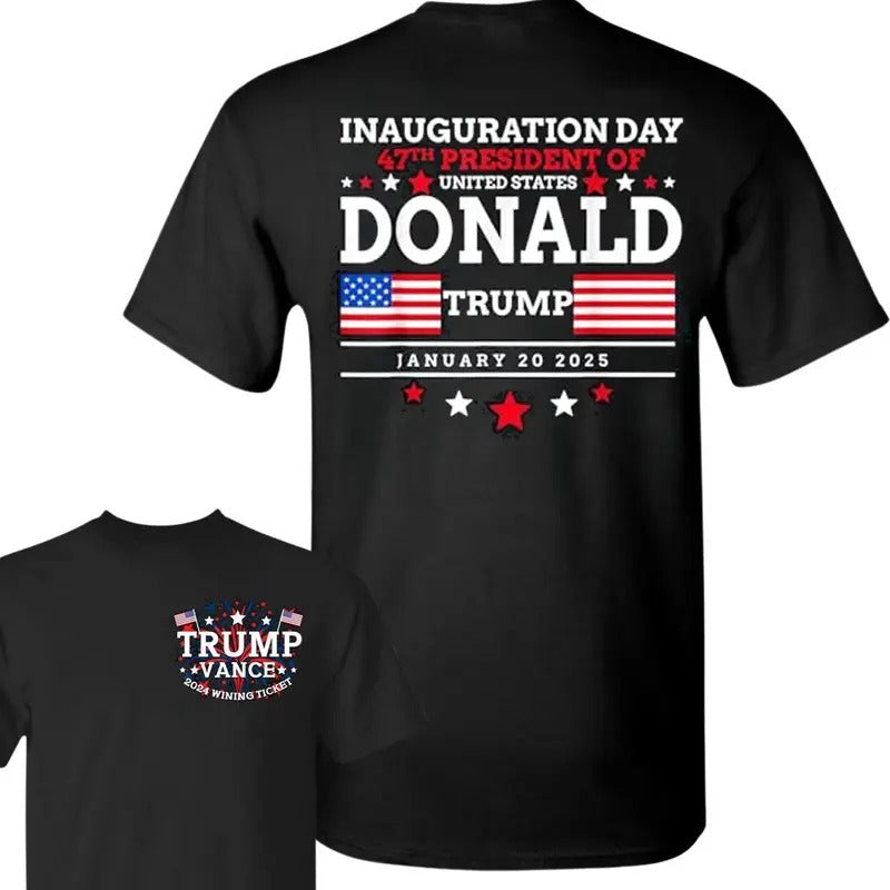 Trump Won 2024 Election Inauguration T-Shirt, Trump 47th President Shirt Streetwear Crewneck Menswear Top Hoodie, Sweatshirt