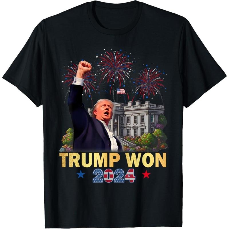 Trump Won 2024 President 47th Of White House Donald Trump T-Shirt made in usa Hoodie, Sweatshirt | TeeBloomCo.com
