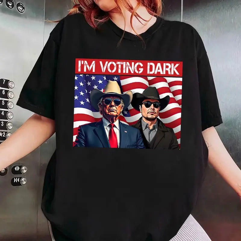 Trumpp  Shirt, I'm Voting Dark Shirt Hoodie, Sweatshirt | TeeBloomCo.com
