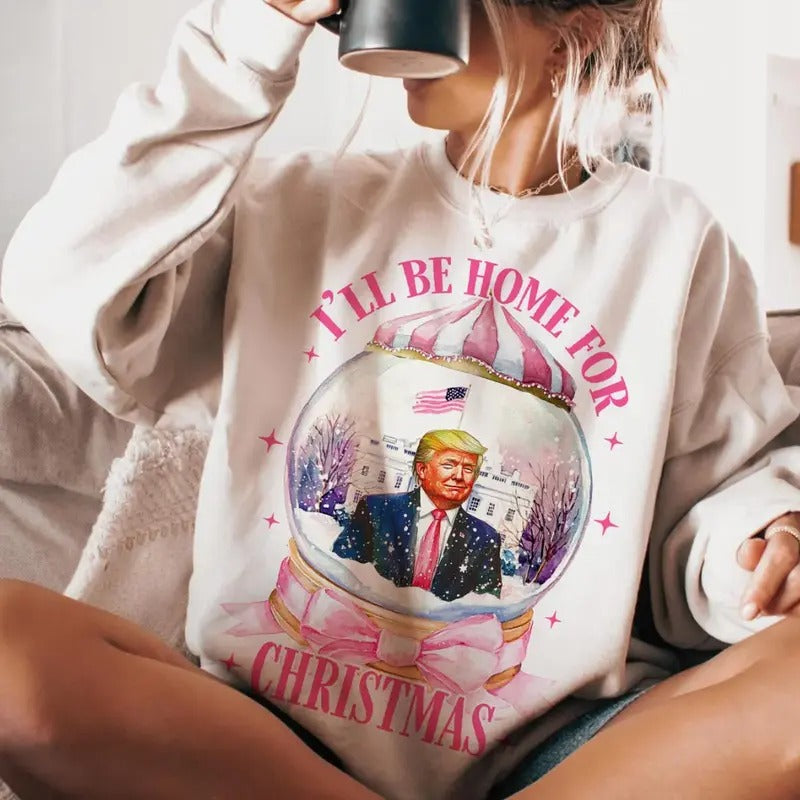 Trumpp Christmas Shirt, I will be home for Christmas Trumpp Shirt, Humorous Trumpp Christmas Shirt, Republican Santa...