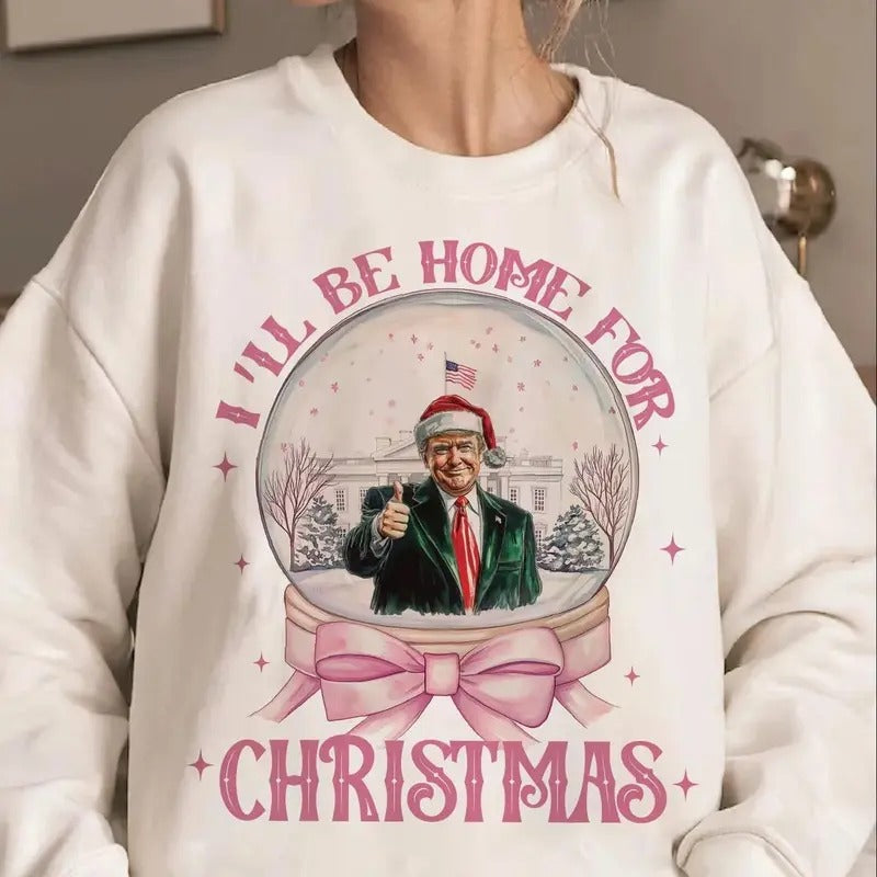 Trumpp Christmas Shirt,I will be home for Christmas Trumpp Shirt, Humorous Trumpp Christmas Shirt, Republican Santa...