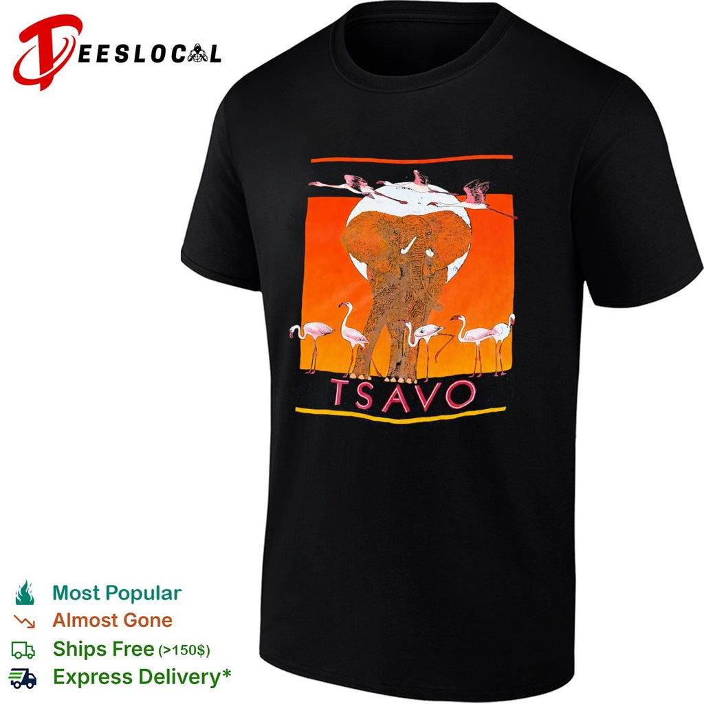 Tsavo Elephant and Flamingo 1982 shirt