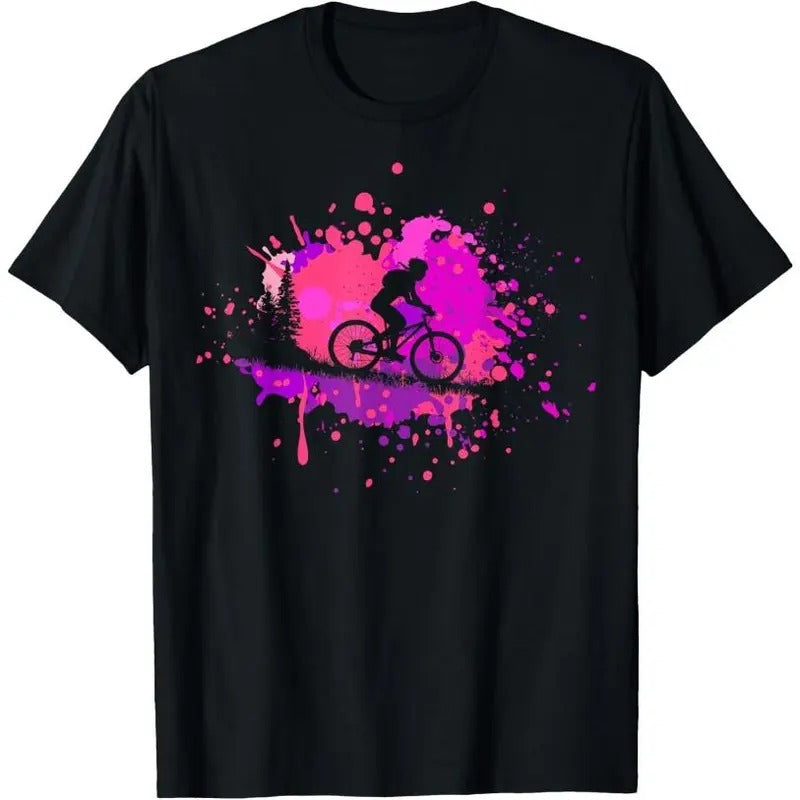 Tshirt for Mountain Biker | Girls Retro Mountain Bike T-Shirt Made in USA Hoodie, Sweatshirt | TeeBloomCo.com