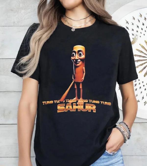 Tung Tung Tung Sahur Funny Baseball Bat Meme Classic Unsiex T-shirt, Tung Tung Tung Sahur Dank Memes Tshirt, Cringe Tee...