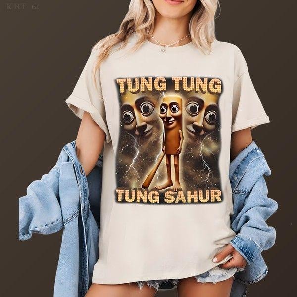 Tung Tung Tung Sahur T-shirt Ultimate Gift For Fans Stylish Gift For Her Hoodie, Sweatshirt | TeeBloomCo.com