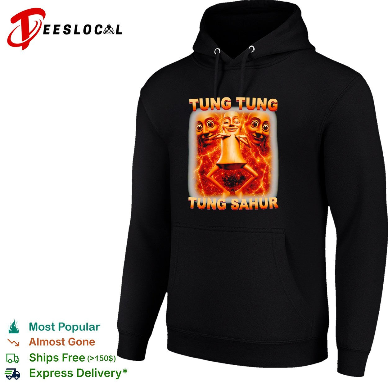 Tung Tung Tung Sahur lightning graphic shirt