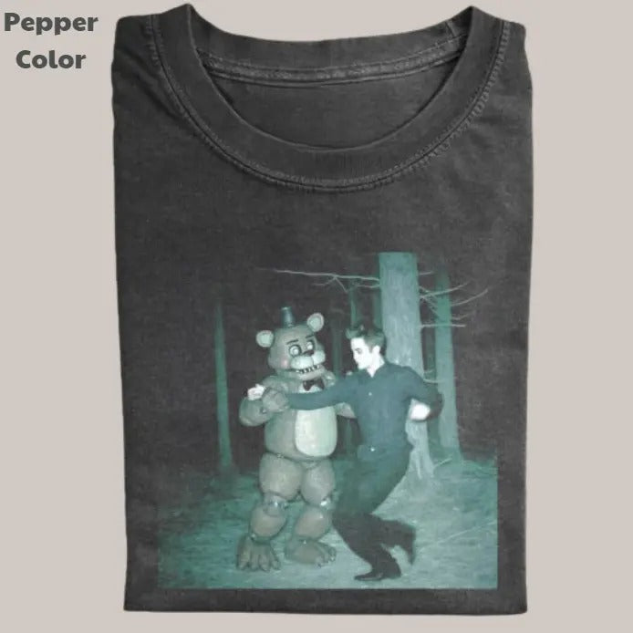 Twilight Vintage Tee, Edward Dances With Freddy T-Shirt, Movie Graphic Tee, Unisex Meme Cringe Funny Dumb Shirts,...
