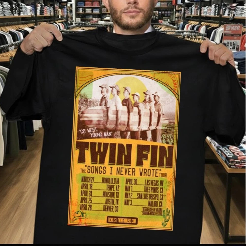 Twin Fin Tour Announcement 2026 Poster Shirt