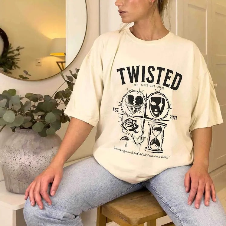 Twisted Series Comfort Color Shirt, Booktok, Romance Book Shirt, Book Lover Gift Hoodie, Sweatshirt | TeeBloomCo.com