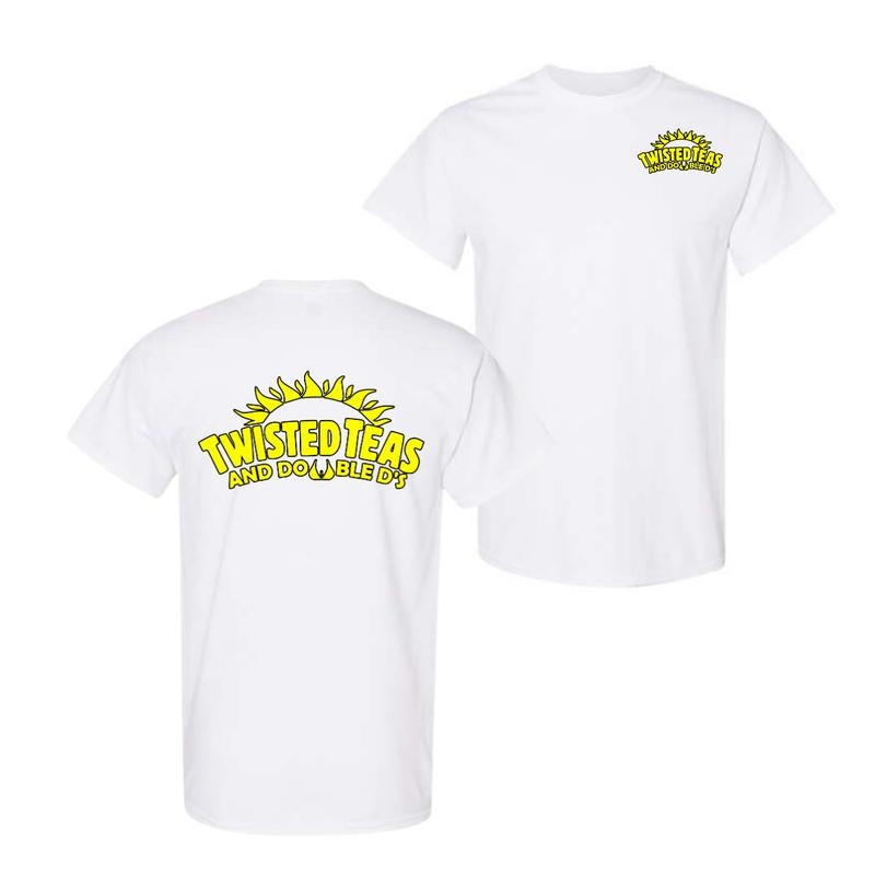 Twisted Teas and Double D's ver2 - 2 Sided - Unisex Black Short Sleeve Shirt Hoodie, Sweatshirt | TeeBloomCo.com
