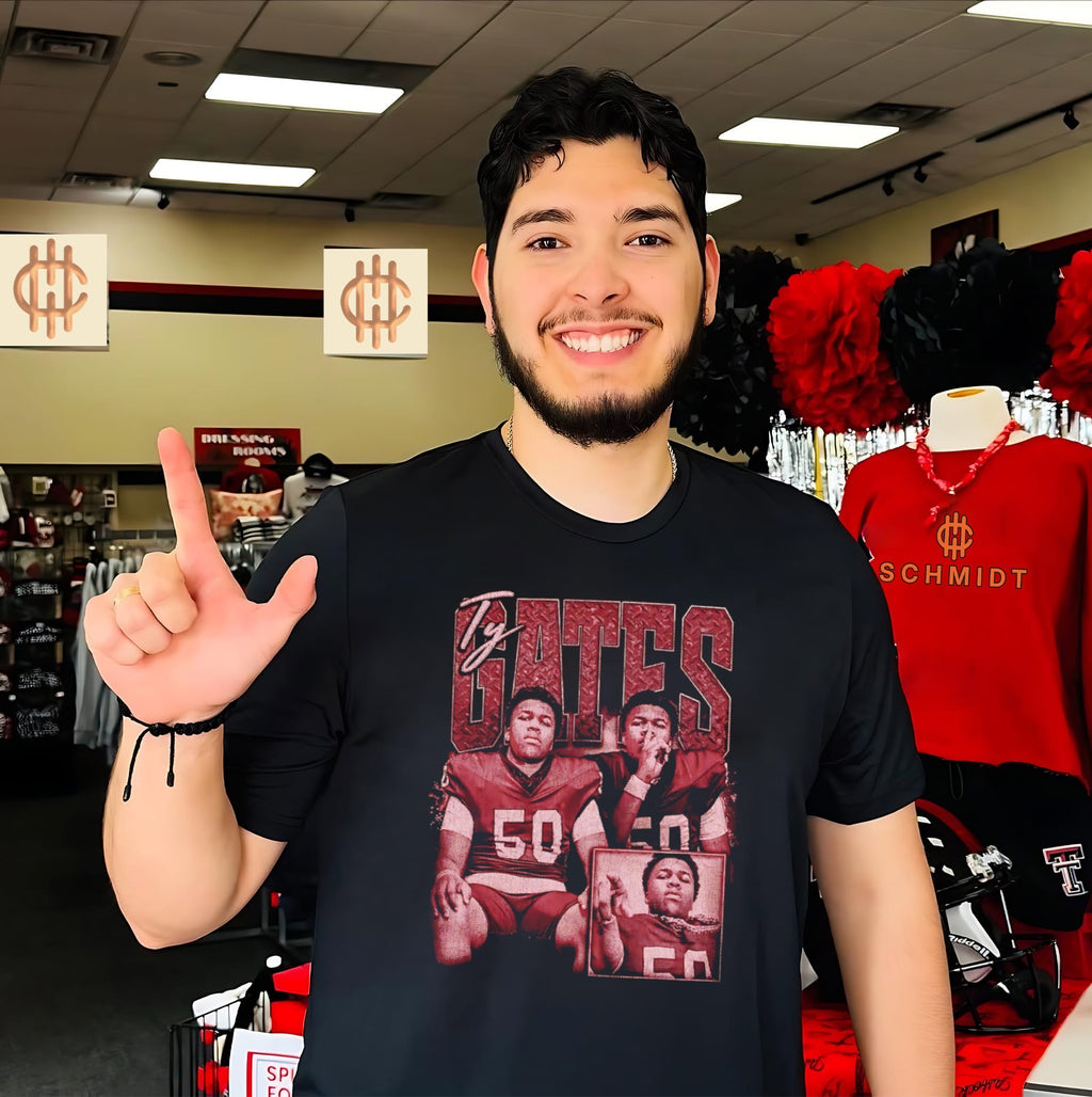 Ty Gates Football Player athlete sports portrait shirt