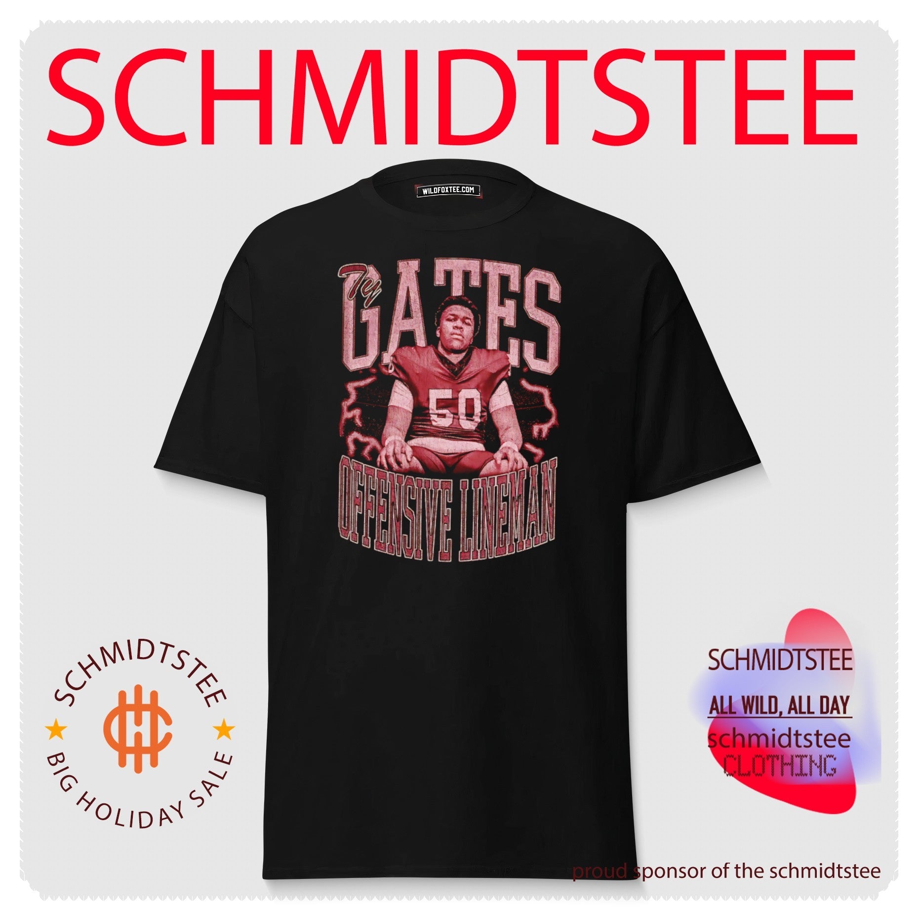 Ty Gates Offensive Lineman football player shirt
