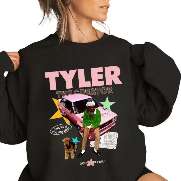 Tyler The Creator T-Shirt Sweatshirt Hoodie, Call Me If You Get Lost Album, Vintage Rap Fans Top, Rapper, Hip Hop, Music...