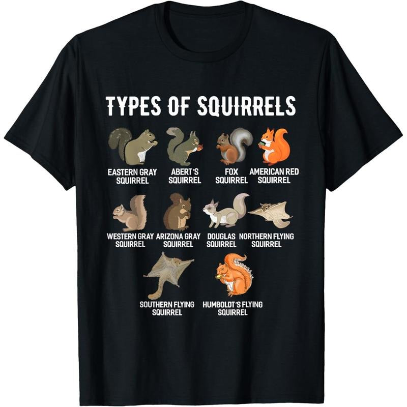 Types of Squirrels Shirt Funny Squirrel Shirt Cute Squirrel T-Shirt made in usa Hoodie, Sweatshirt | TeeBloomCo.com