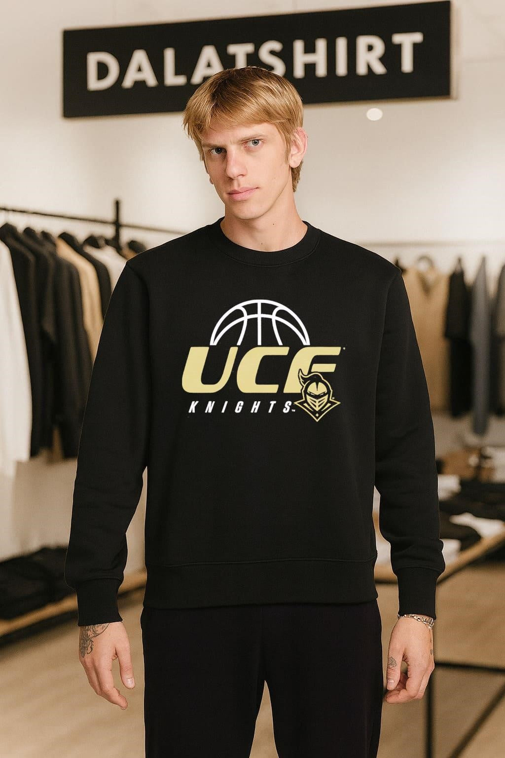 UCF Knights Gold Logo White Basketball Knight Helmet shirt