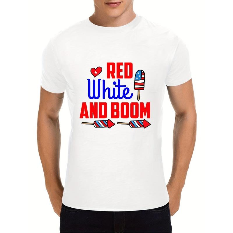 US Flag cotton pattern casual men's T-shirt Made in USA Hoodie, Sweatshirt | TeeBloomCo.com