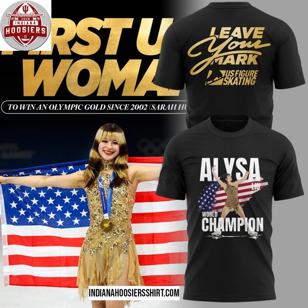 US Olympic Figure Skating Champions 2026 Alysa Liu Leave Your Mark Us Figure Skating Logo Two Sided T-Shirt