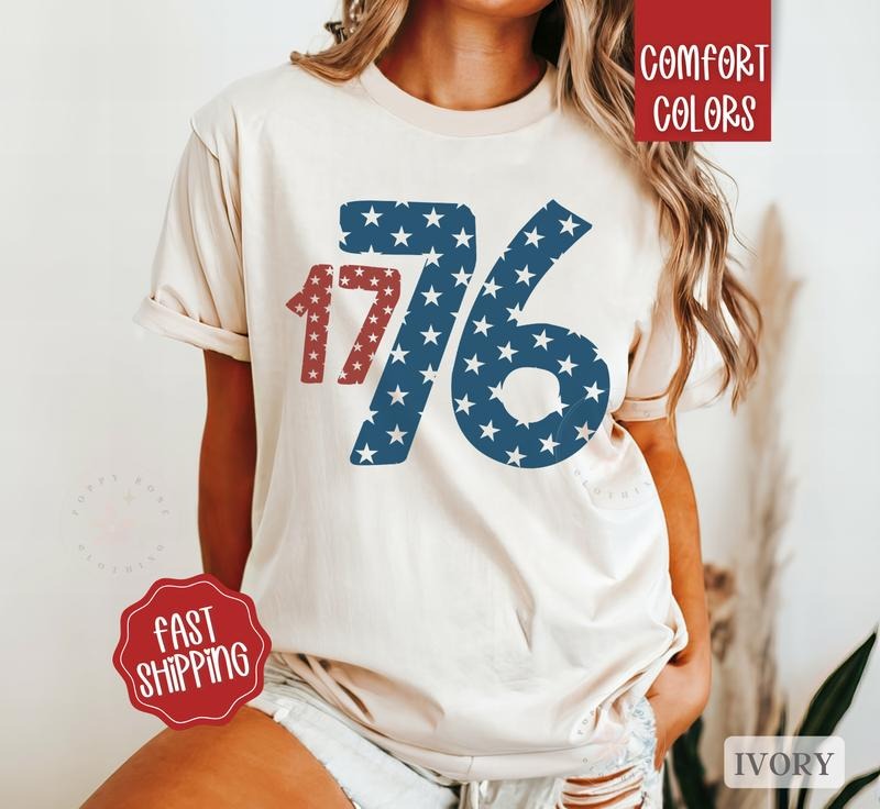 USA 1776 Shirt Comfort Colors, America Shirt for July 4th, Memorial Day Shirt, USA Shirt, Election Shirt, Patriotic...