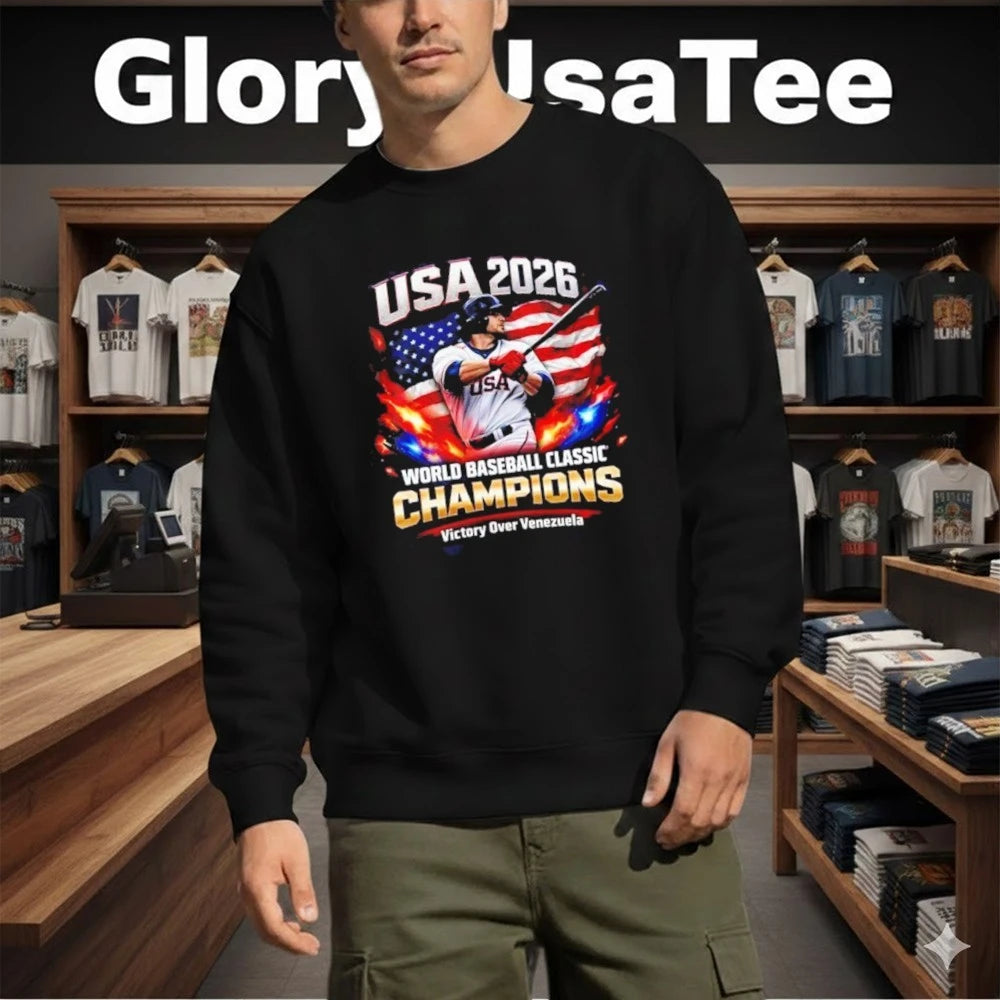 USA 2026 World Baseball Classic Champions Victory Over Venezuela Shirt