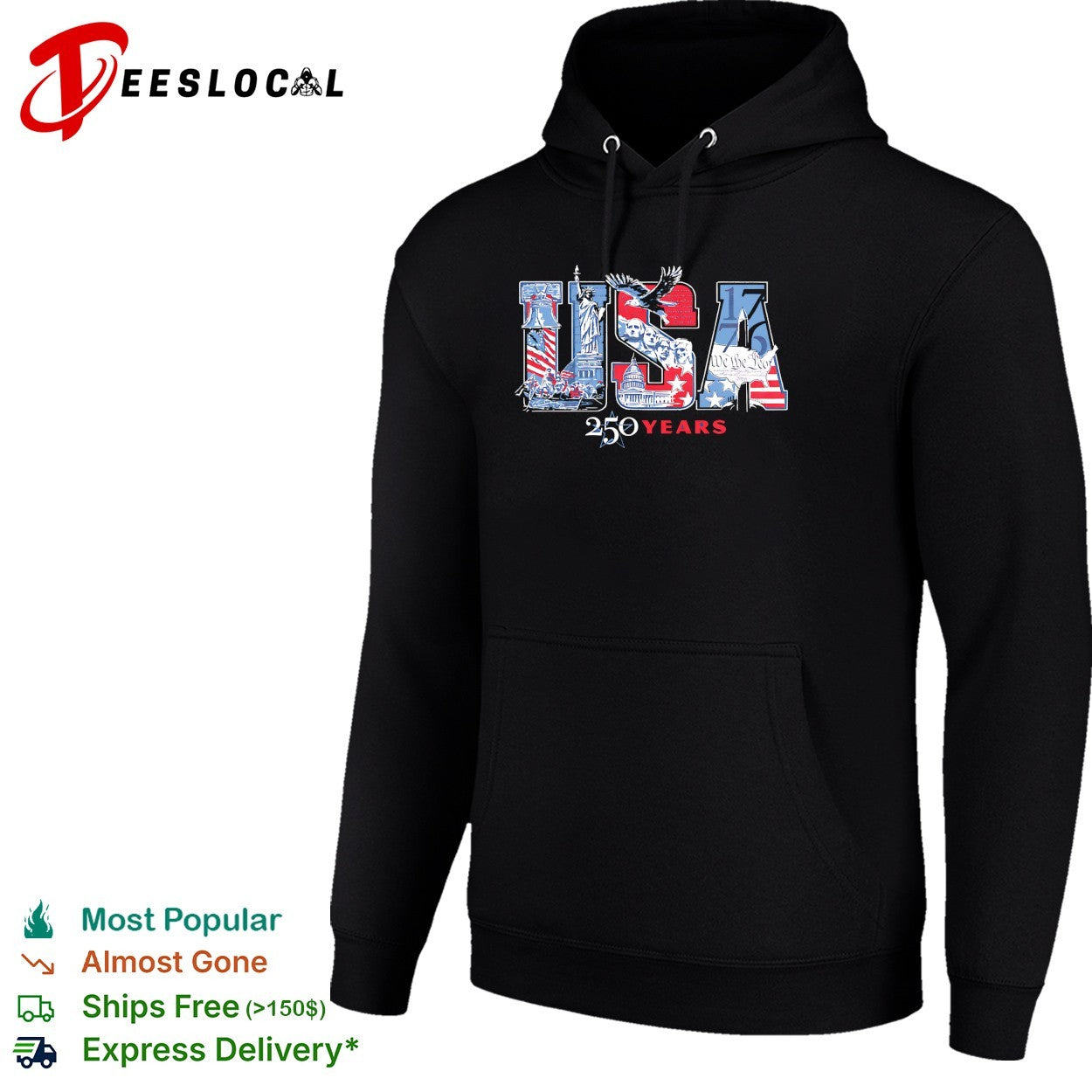 USA 250 years Statue of Liberty flag fireworks patriotic shirt