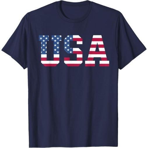 USA American Flag Patriotic Red White Blue Stars & Stripes T-Shirt Made in USA Hoodie, Sweatshirt | TeeBloomCo.com