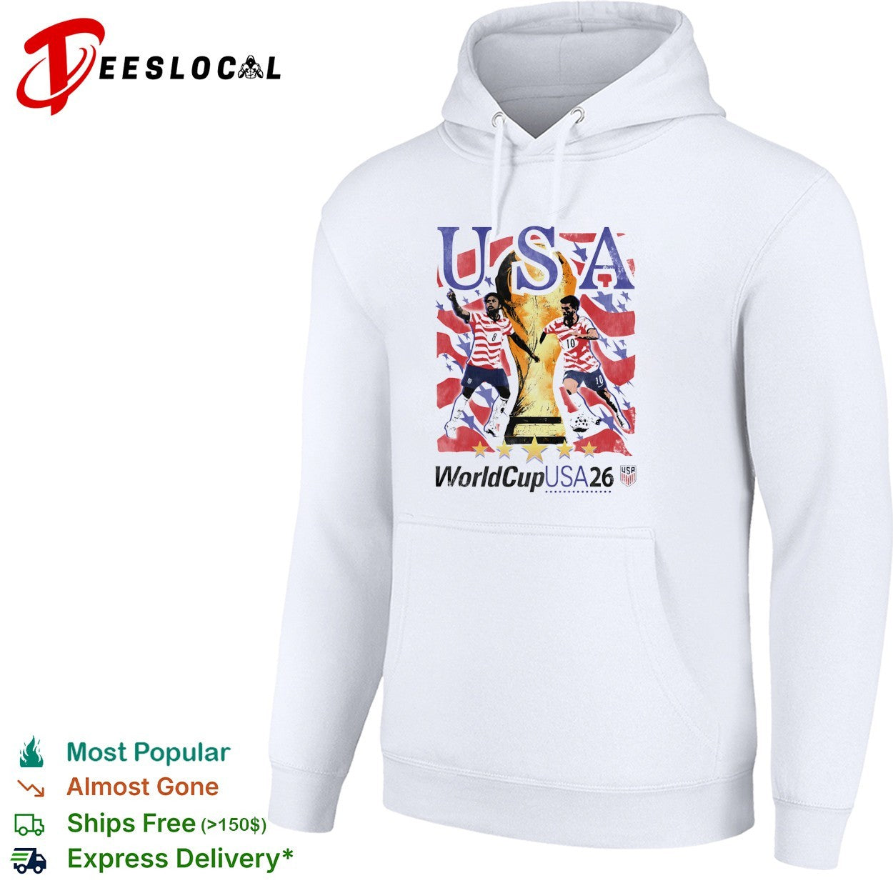USA FIFA World Cup 2026 players trophy celebratory action poster art shirt