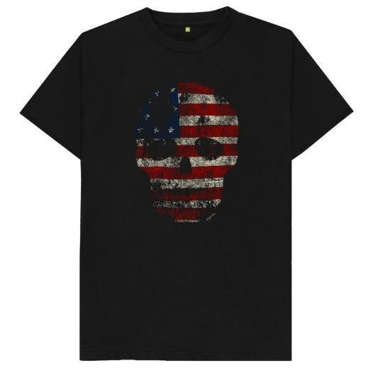 USA Flag Skull Mens Womens T Shirt made in usa Hoodie, Sweatshirt | TeeBloomCo.com