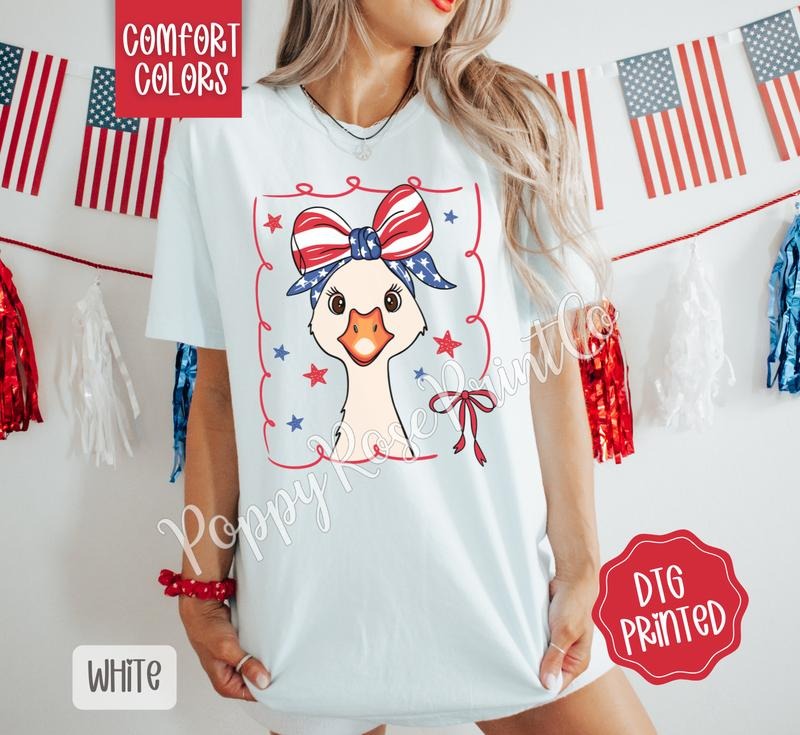 USA Goose Comfort Colors Shirt, Cute Patriotic Tshirt, Trendy Women's Tee, Gift for Her Hoodie, Sweatshirt | TeeBloomCo.com