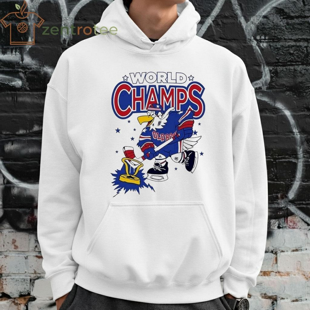 USA Hockey World Champs Eagle cartoon tee