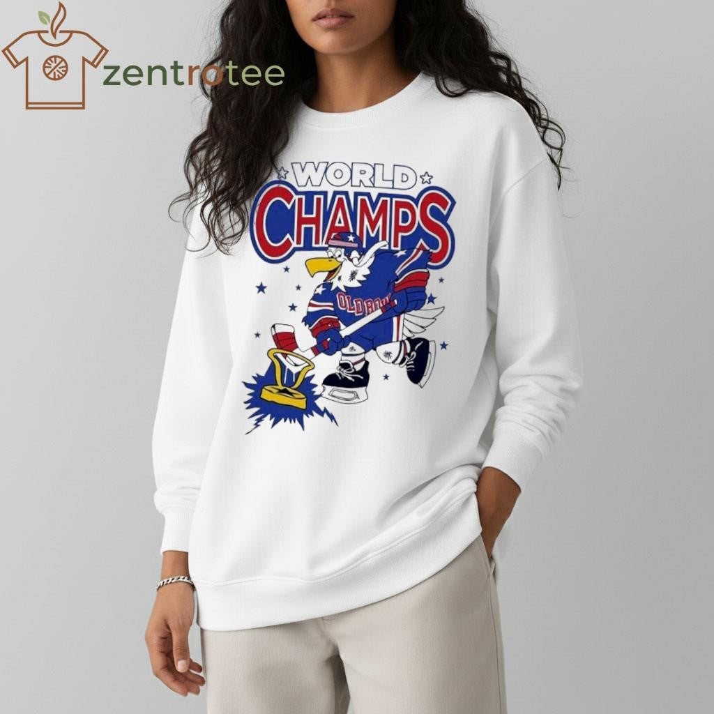 USA Hockey World Champs Eagle cartoon tee