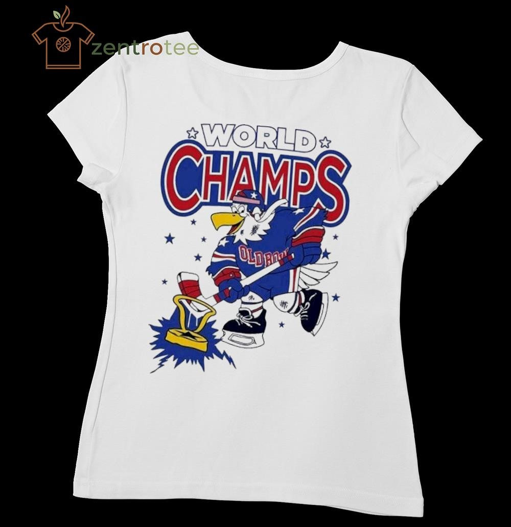 USA Hockey World Champs Eagle cartoon tee