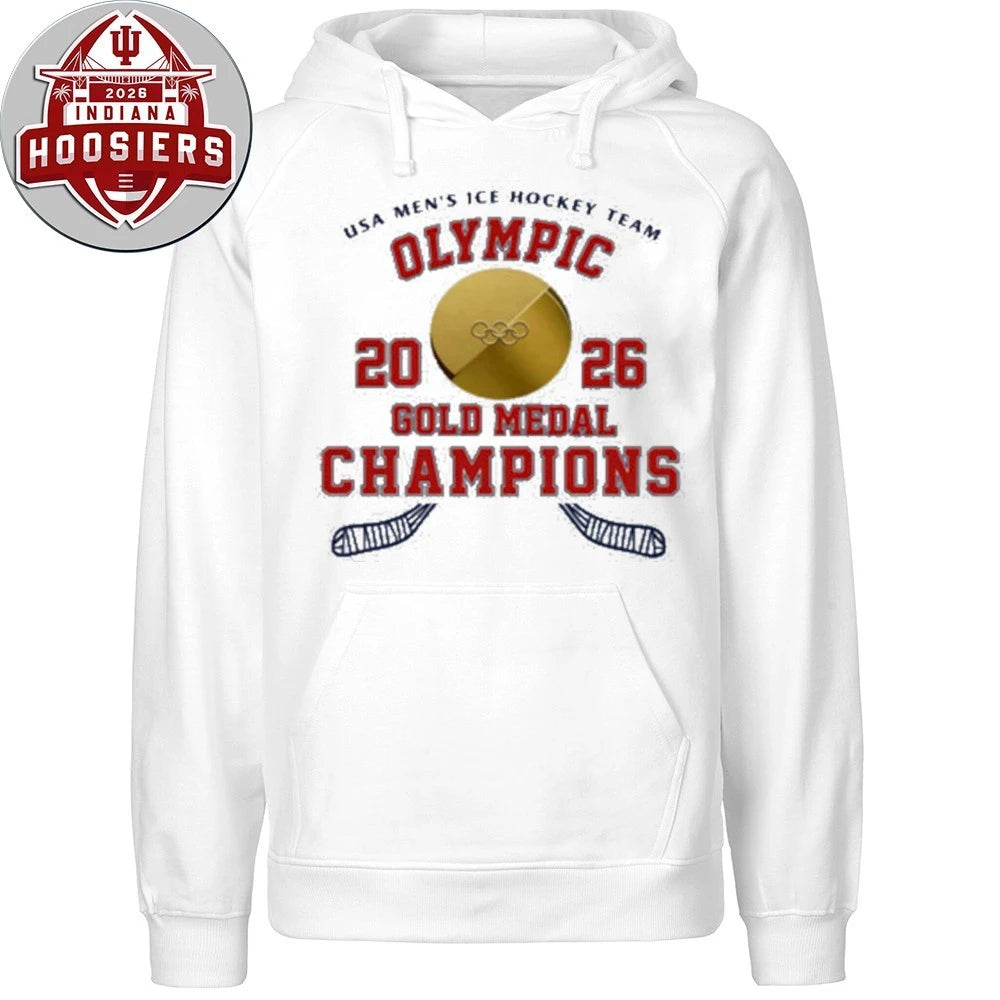 USA Men’s Ice Hockey Team Olympic 2026 Gold Medal Champions Logo T-Shirt